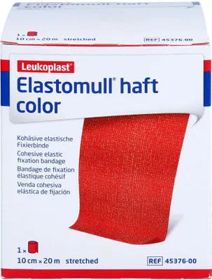 Produktbild von ELASTOMULL HAFT 20MX10cm color rot, 1 St BIN