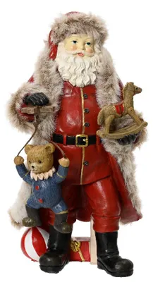 Productafbeelding van Kerstman polyresin l9.5b11h22 cm rood kerst Decoris
