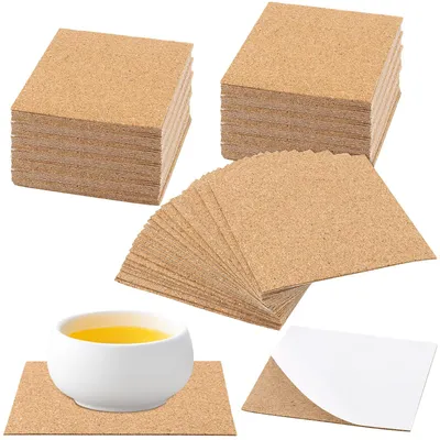 200er Set selbstklebende Korkquadrate 10x10 cm, 1 mm, DIY