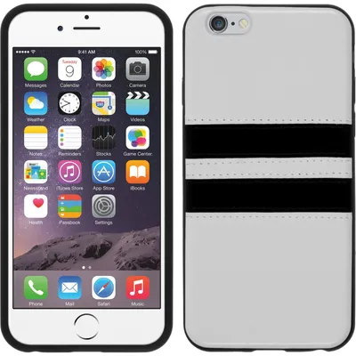 Produktbild von PhoneNatic Case kompatibel mit Apple iPhone 6s / 6 - weiß Silikon Hülle Stripes + 2 Schutzfolien