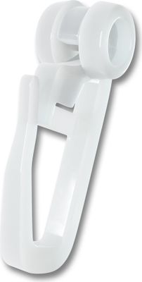 100x Gardinenrollen, Gardinenröllchen, Gardinengleiter mit verschließbarem Faltenlegehaken, 8mm Durchmesser