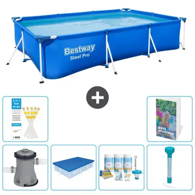 Immagine prodotto di Bestway Steel Pro, piscina rettangolare - 300x201x66 cm - composta da 5 parti, modello S226