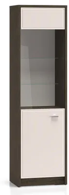 Produktbild von Vitrine Avante Glasvitrine Windmill Eiche dunkel Cashmere Hochglanz Ausführung wählbar,ohne Beleuchtung