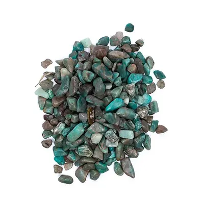 Immagine prodotto di Pietre burattate di amazzonite qualità A/b --set da 2 pezzi - ±800 g; ±0,5-2,5 cm