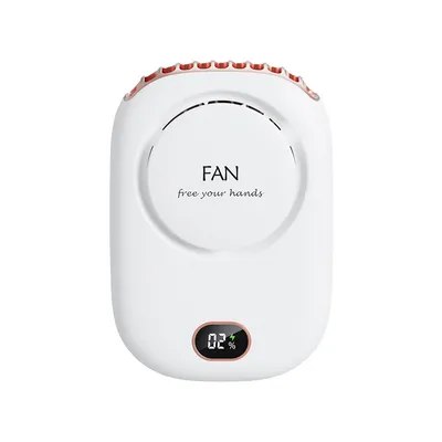 Imagen del producto de Novedad: Ventilador de cuello portátil con alimentación USB, potente y cómodo para llevar, color blanco