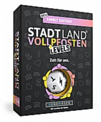 Produktbild von DENKRIESEN - Stadt Land Vollpfosten® Family Edition - "Zeit für uns." | Levels