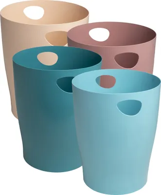 Produktbild von Exacompta 8x Papierkorb Ecobin, Skandi - Farben sortiert - 453606D