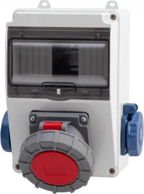 Produktbild von IP65 Stromverteiler Wandverteiler Steckdosen verdrahtet IP65 Modulen Anzahl -7 CEE 1x16A 2x230V