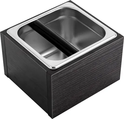 Produktbild von 1500ml Kaffeesatzbehälter Edelstahl Kaffee-Klopfbox Abschlagbehälter Zubehör für Espresso-Kaffeemaschinen - Schwarz