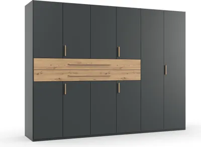 Produktbild von Drehtürenschrank >DIGIT< in GRAFIT - ARTISAN EICHE Nachbildung - 270x208x58cm (BxHxT)