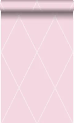 Produktbild von Origin Wallcoverings Tapete Karomuster Rosa 53 cm x 10.05 m