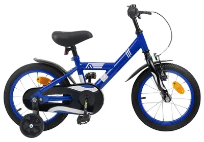 Image de Vélo pour enfant vidaXL 12 pouces, pour les 2-4 ans, bleu foncé