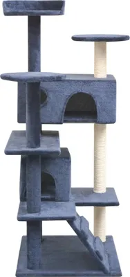 Produktbild von vidaXL Katzen-Kratzbaum Sisal 125 cm Dunkelblau