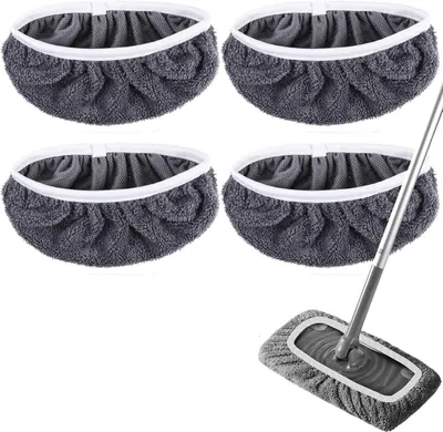 Obrázok produktu pre Opakovane použiteľné mikrovláknové mopovacie náplne, 4 kusy, chenille, pre Swiffer Sweeper, na čistenie podláh