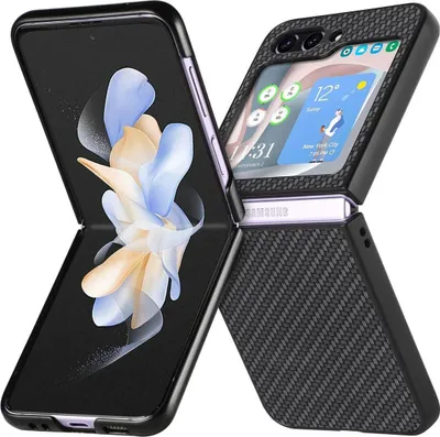 Produktbild von König Design Hülle kompatibel mit Samsung Galaxy Z Flip5 5G Kunststoff Soft Handyhülle - Handy Case Schwarz