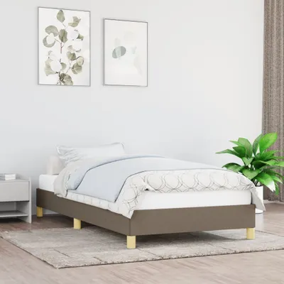 Produktbild von "2026 Promotion" Bettgestell moderne - ohne Matratze - Taupe 100x200 cm - Stoff - Polsterbett CC20883