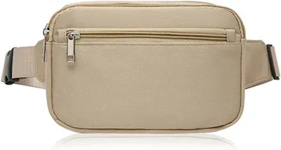 Produktbild von Bauchtasche - Aprikosenfarben - 22 x 14 x 8 cm - Nylon-Bauchtasche mit verstellbarem Riemen - Für Damen und Herren