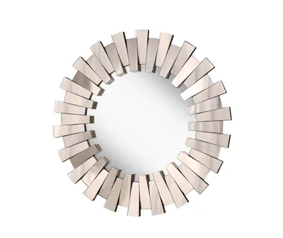 Produktbild von Runder Wandspiegel „PAG“ – 80 x 80 cm – verziert in Chrom oder Gold