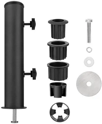 Produktbild von Garten-Schlauchset mit Injektionsspritze und Pfahlhalter, für Außen- und Gartengebrauch, schwarz.