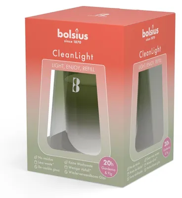 Obrázok produktu pre Sviečka s vôňou gardénie a figy CleanLight Bolsius