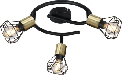 Produktbild von Globo Lighting|Strahler Metall schwarz, 3x E14