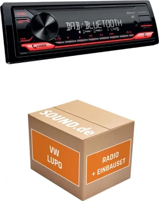 Produktbild von Autoradio Einbaupaket JVC KD-X282DBT passend für VW Lupo | Bluetooth: Telefonieren & Audiostreaming