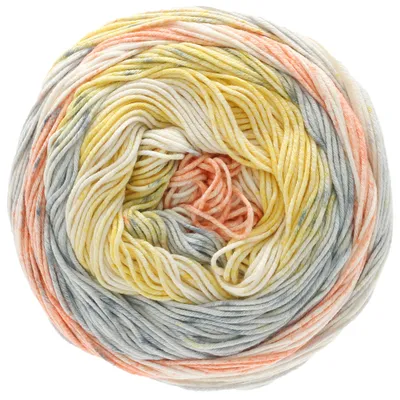 Produktbild von Lana Grossa Aruba (Linea Pura), Farbe:002 - Hellgrau/Apricot/Gelb