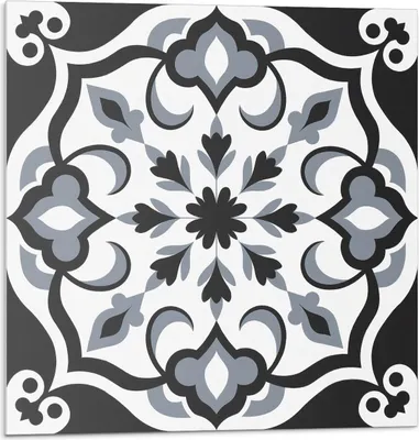 Immagine prodotto di Motivo floreale con ornamenti - Autoadesivo - Rivestimenti murali - Decorazioni murali - Pannelli decorativi murali - Pannelli murali 3D - Design murale autoadesivo - 4 pezzi 50 x 50 cm