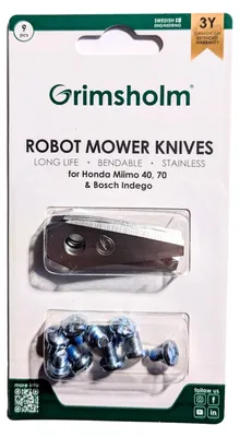 Produktbild von Mähmesser Set 9 Ersatzklingen 9 Schrauben für Bosch Indego & Honda Miimo