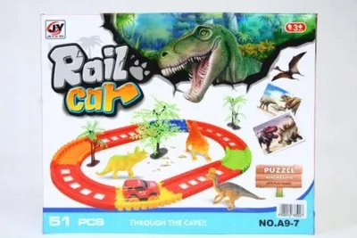 Produktbild von Mega Creative Autorennbahn mit Dinosaurier-Zubehör