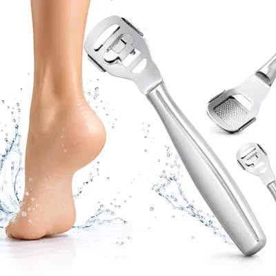 Image de Grattoir pour talons grattoir pour pieds grattoir pour pieds grattoir pour pédicure spa acier argenté, Image générée par une IA
