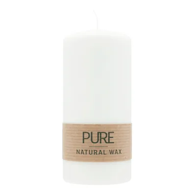Produktbild von 100% PURE, NATURAL WAX, Stumpenkerze, Natural, WENZEL, 130/60 mm, Brenndauer ca. 41h, 100% plastikfrei