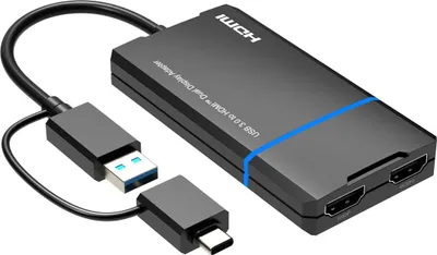 Zdjęcie produktu dla MICROCONNECT USB-C/A 2-w-1 HDMI 2-portowy rozgałęźnik