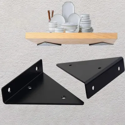 Produktbild von Dreieckige Wandhalter - Raumsparend - Set aus 4 - Stahl