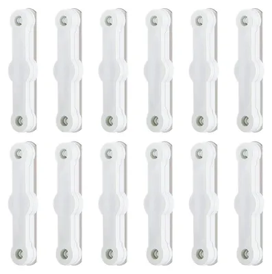 Image de Clips pour moustiquaires de fenêtre, 12 pièces, sans perçage, adhésifs, système de fixation pour protection contre les insectes, idéal pour cuisine, balcon, fenêtres de toit