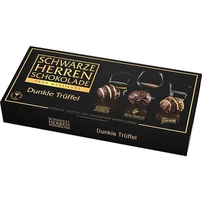 Obrázek produktu pro Černá pánská čokoláda s hořkými pralinkami 125g