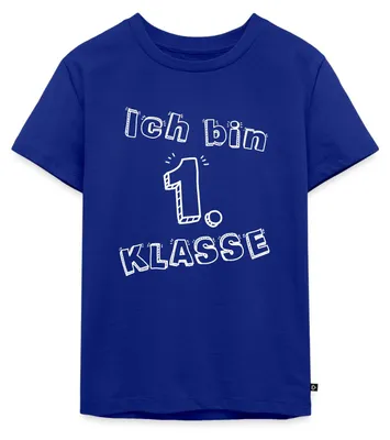 Produktbild von Spreadshirt Einschulung Ich Bin 1. Klasse Schulanfänger Kinder Premium T-Shirt, 98/104 (2 Jahre), Royalblau