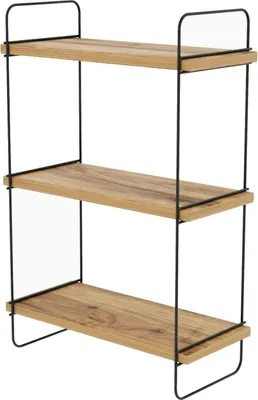 Image de Luce - Étagère, 40x20x66h cm Chêne Marron, 3 Étagères