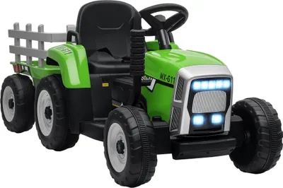 Produktbild von HOMCOM Elektrischer Traktor Kinder Aufsitztraktor mit MP3 Funktion, 3-6KM/H Grün