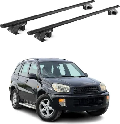 Image de Barres de toit transversales pour Toyota Rav4 XA20 2000-2013 3-5 P Noir 2x ABE