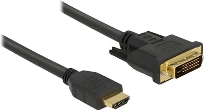 Immagine prodotto di DELOCK Kabel HDMI > DVI 24+1 bidirektional 0.50m schwarz