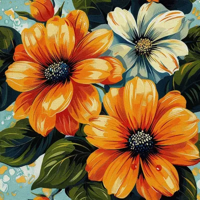Image de OUTDOOR DEKOSTOFFE OXFORD - Motiv Blumen I DX5579