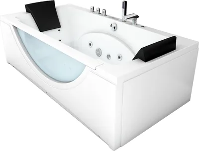 Produktbild von Whirlpool Pool Badewanne Eckwanne Wanne W81-A 90x180cm mit Farblichtherapie