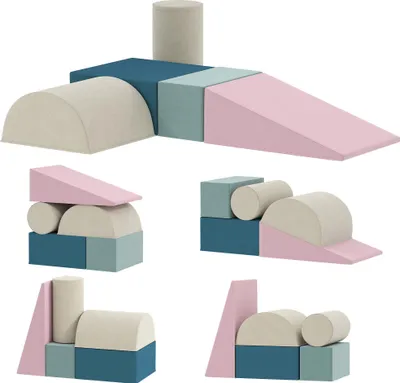 Produktbild von Kletterspielzeug für Kleinkinder mit abnehmbarem Bezug, Indoor-Spielset zum Krabbeln und Rutschen