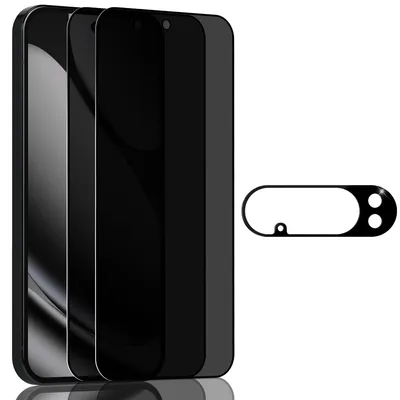 Obrázek produktu pro 2-balení Google Pixel 10 Pro Ochranné sklo na displej Privacy & 1-balení ochrana objektivu - Tvrzené sklo 9H - Super kvalita 3D