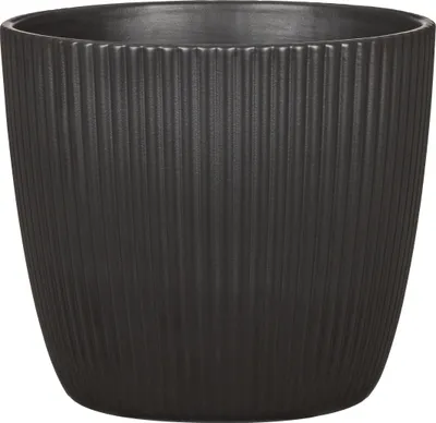 Produktbild von Scheurich Aura, Blumentopf aus Keramik, Farbe: Anthrazit, 27,5 cm Durchmesser, 24,5 cm hoch, 10,32 l Vol.