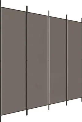 Produktbild von vidaXL 4-tlg. Paravent Anthrazit 200x200 cm Stoff