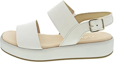 Produktbild von Gabor 84520-20 Damensandalette, Leder, Latte (Weiss), Keilsandalette, NEU - Damenschuhe Sandalette / Sling, Weiß, leder (nappa nava)