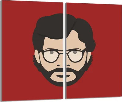 Produktbild von Herdabdeckplatten 2 teilig 30x52 Glaskeramikkochfeld Abdeckung Glas, Mann Rot