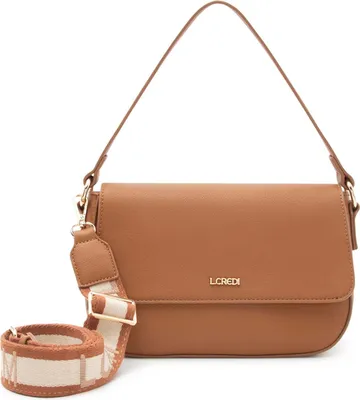 Produktbild von L.CREDI Schultertasche Umhängetasche Ruby Flapbag Cognac hellbraun